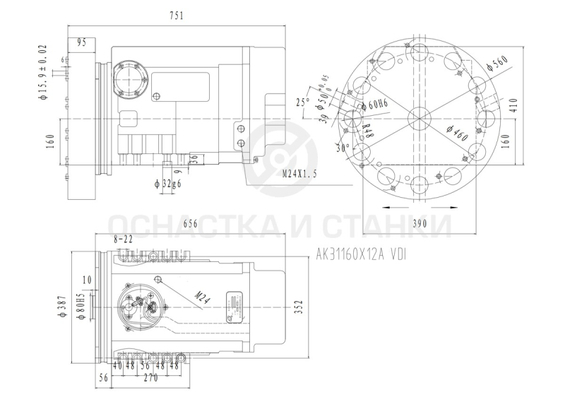 Револьверная головка АК31160Х12A (диск VDI) в Москве