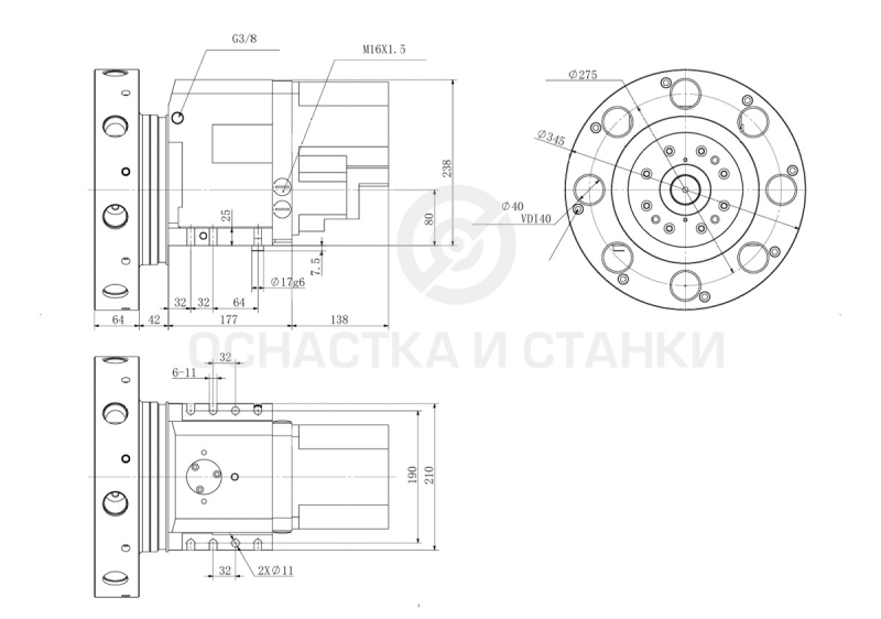 Револьверная головка BWD80C-8L-VDI40 в Москве