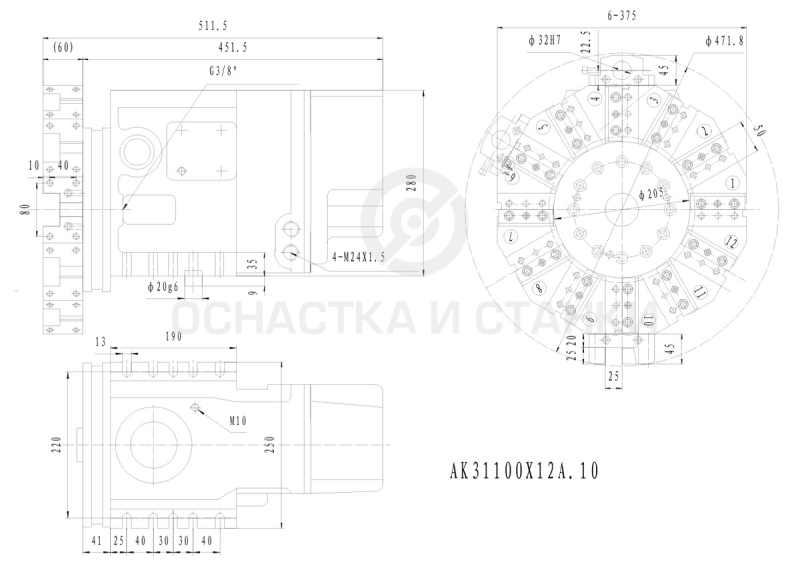 Револьверная головка AK31100X12A.10 в Москве